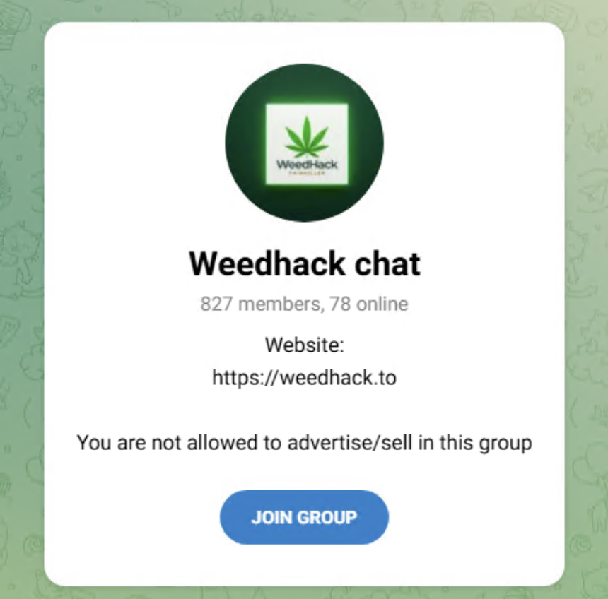 The Telegram channel uncovered by McAfee.